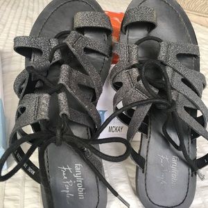 Faryl Robin x free people black McKay sandal sz 7